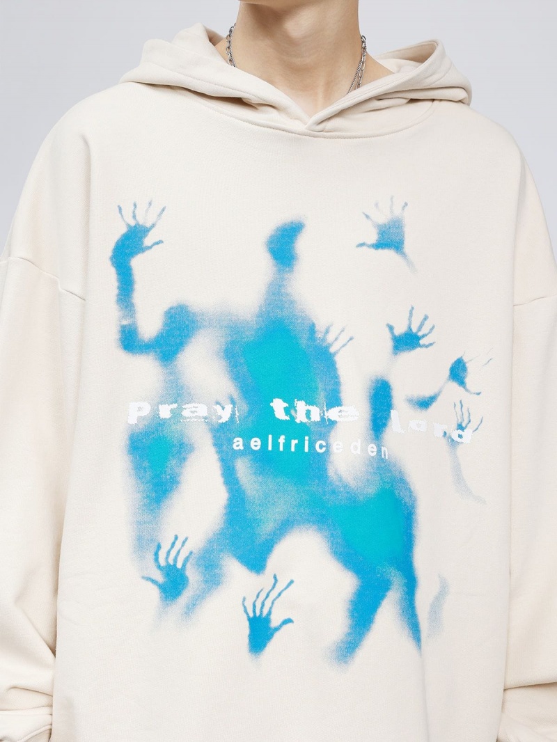 Sweat a Capuche Aelfric Eden Abstraction Shadow Print Abricot | XDP-69724832